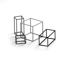 Outdoor table frame according to type Cube